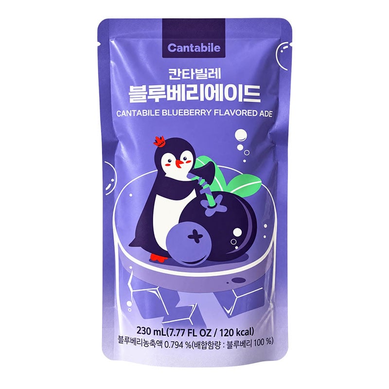 Koreansk isdryck på påse Blåbär 230ml