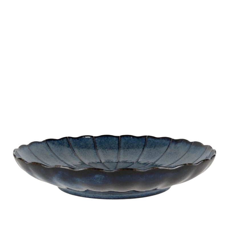 Aome japansk tallrik Minoyaki-keramik 23cm