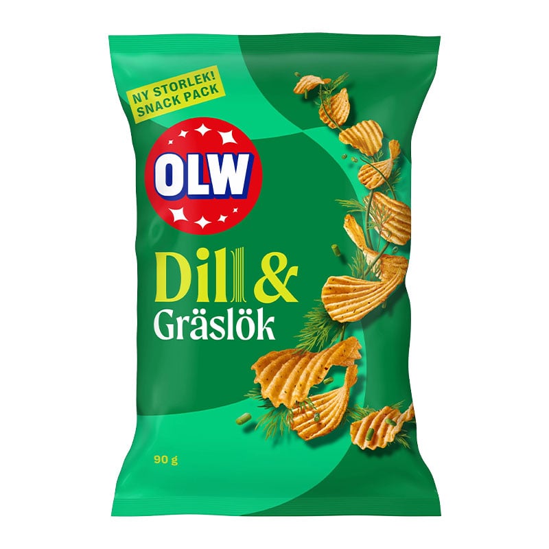 Dill & Gräslökchips OLW 90g