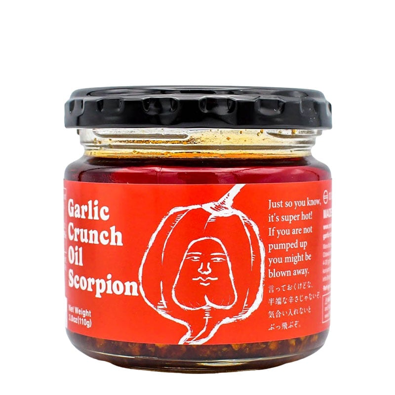 Krispig chili- och vitlöksolja Odawaraya Hot Scorpion Chili 110g