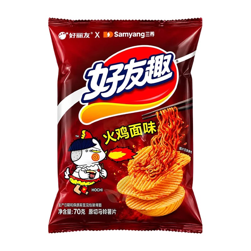 Orion Samyang Räfflade Buldak Chips 70g