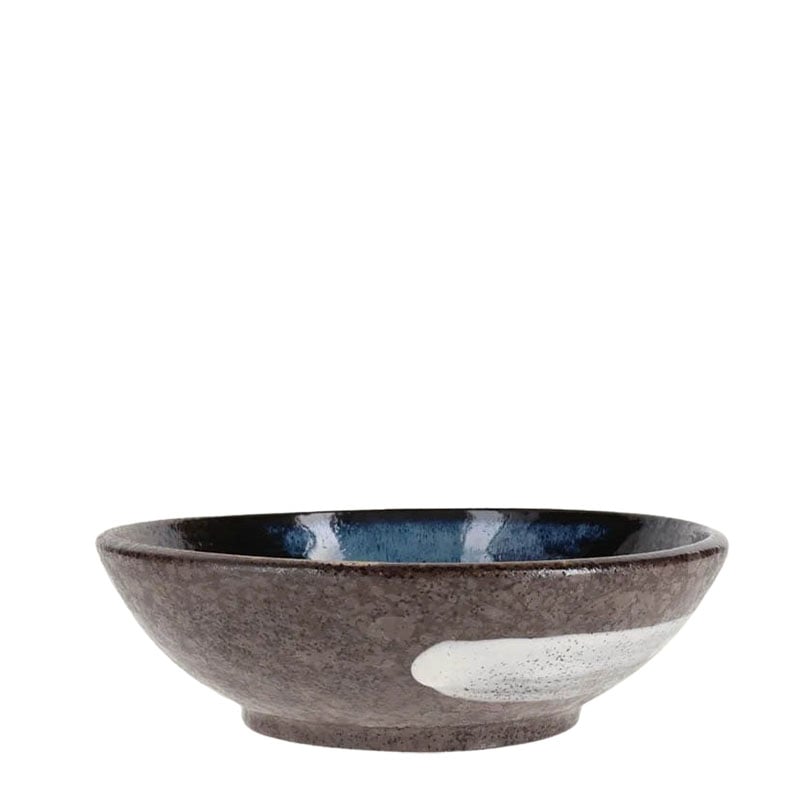 Shinnishiki Djup japansk tallrik Minoyaki-keramik 16.7cm